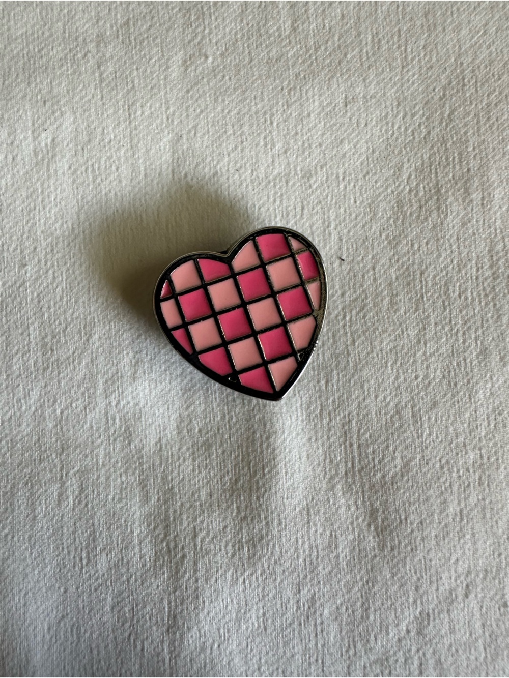 Heart-Shaped Pink croc shoe charm